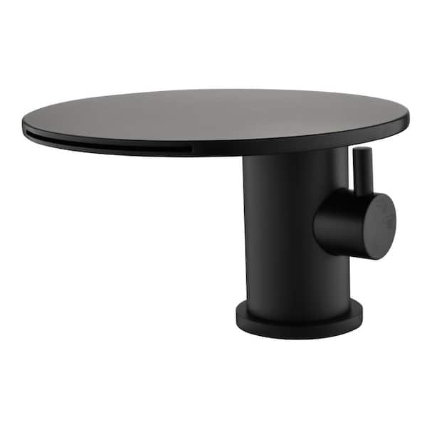 Round 3-Hole Single-Handle Deck-Mount Roman Tub Faucet with Hand Shower in Matte Black