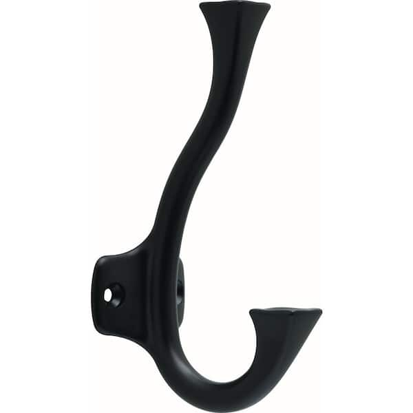 Liberty 5-1/4 in. Matte Black Pillowed Square Coat Hook