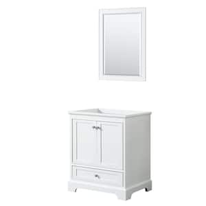 Deborah 29.25 in. Single Bathroom Vanity Cabinet Only with 24 in. Mirror in White