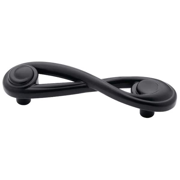 Liberty Coil 3 in. (76 mm) Matte Black Cabinet Drawer Pull