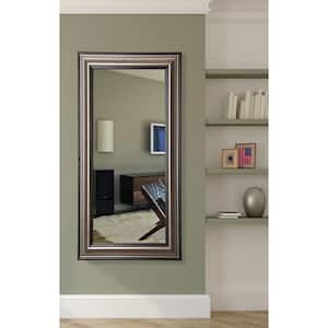Oversized Rectangle Silver And Black Beveled Glass Classic Mirror (64 in. H x 26 in. W)