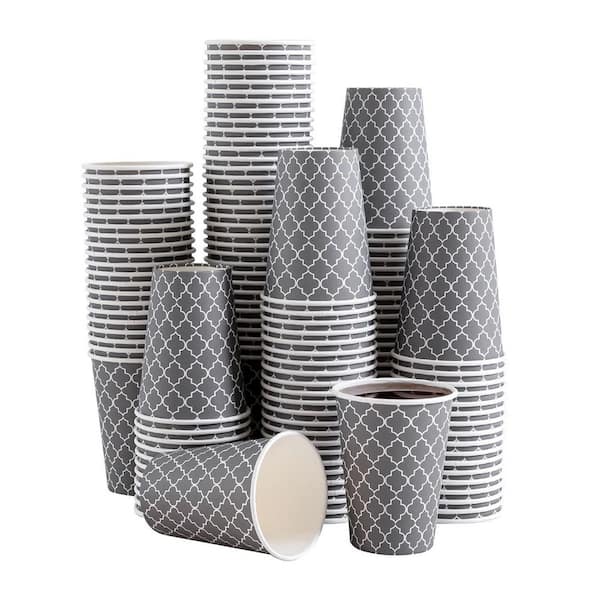 Disposable Paper Coffee Cups 12 oz White Neutral Color Family Disposable Tableware Hot Cup 180 Pack Per Case