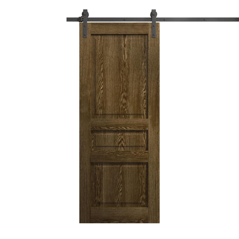 Assembly Required 36 in. x 80 in. Marble Oak Solid Wood Single Barn Door Slab With Hardware price history on PriceWatchPro