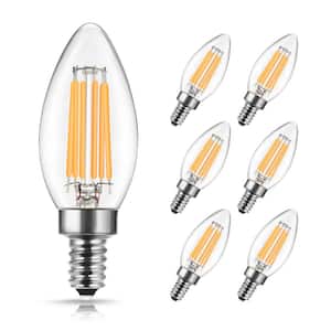 40-Watt Equivalent B11 Dimmable Edison LED Light Bulb Soft White 2700K (6-Pack)