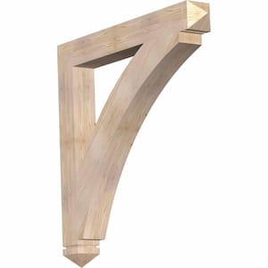 5.5 in. x 48 in. x 48 in. Douglas Fir Thorton Arts and Crafts Smooth Bracket