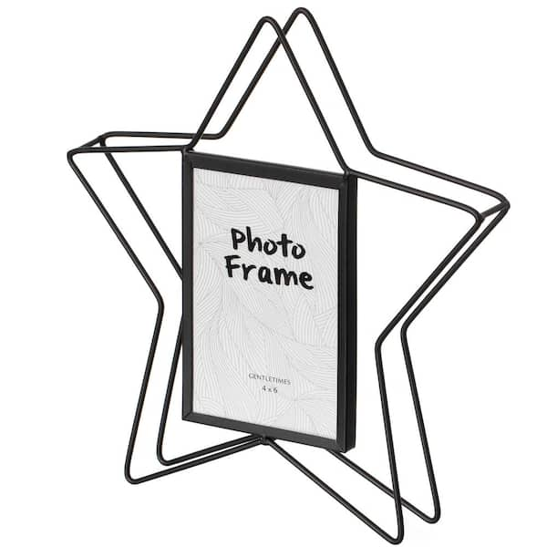 FABULAXE 4 in. x 6 in. Gold Modern Metal Floating Tabletop Photo Picture  Frame with Glass Cover and Free Spinning Stand QI004496.GD.S - The Home  Depot