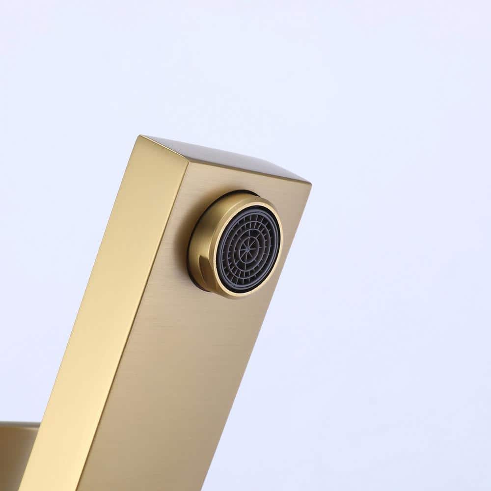 Brushed Gold Single Handle Vessel Sink Bathroom Faucet