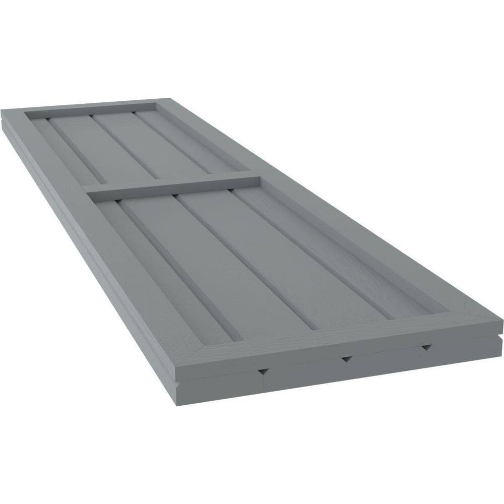 Ocean Swell Blue Mango Wood Board-n-Batten Exterior Shutters, 14"W x 39"H