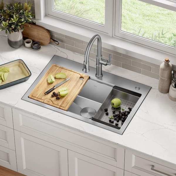 KRAUS Kore Workstation 32 Undermount 16 Gauge Kitchen Sink — DirectSinks