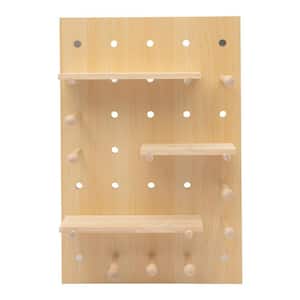 23.6 in. x 15.7 in. Rectangular Wood MDF Beige Decorative Stand DIY Hanging Display Board for Home Office
