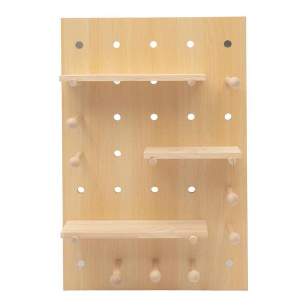 23.6 in. x 15.7 in. Rectangular Wood MDF Beige Decorative Stand DIY Hanging Display Board for Home Office