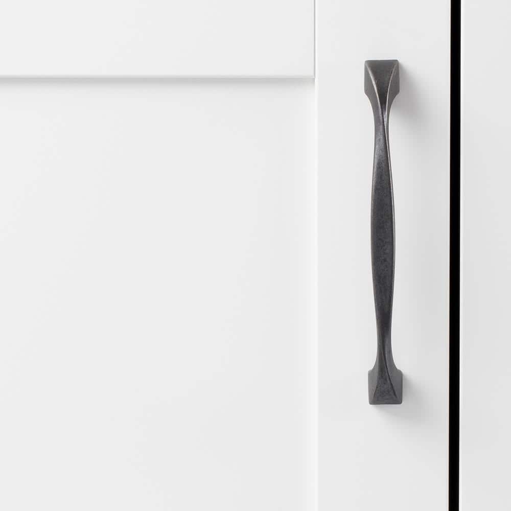 Black Iron Twist Cabinet Pulls with Mounting Hardware, 10-Pack