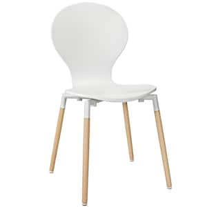 White Path Dining Wood Side Chair