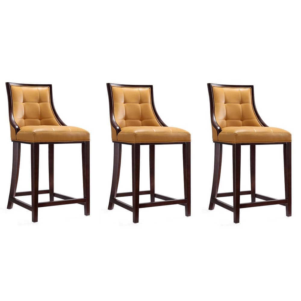 Manhattan Comfort Fifth Ave 39.5 in. Camel Beech Wood Counter Height