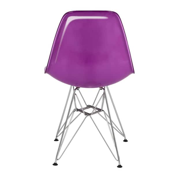 LeisureMod Modern Dining Chair Cushion Pads (Purple)