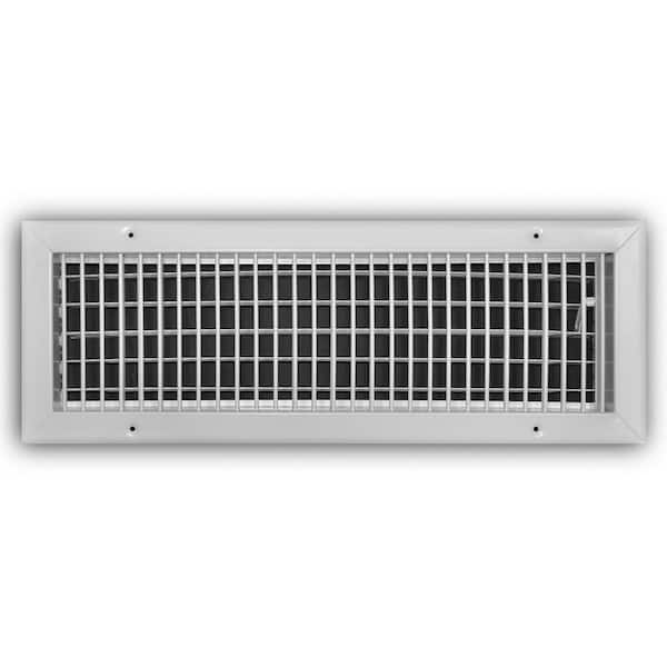 Everbilt 20 in. x 6 in. 1-Way Steel Adjustable Wall/Ceiling Register in White