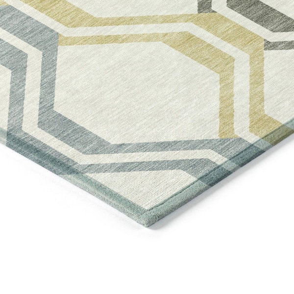 Chantille Machine Washable Indoor/Outdoor Abstract ACN2326 Ivory 2 ft. x 3 ft. Accent Rug