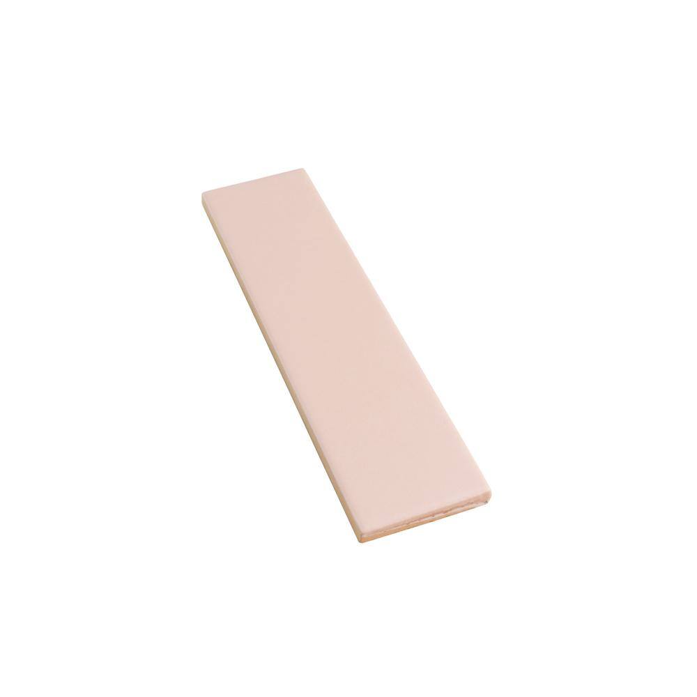 Matte Pink Ceramic Subway Tile 2" x 8"
