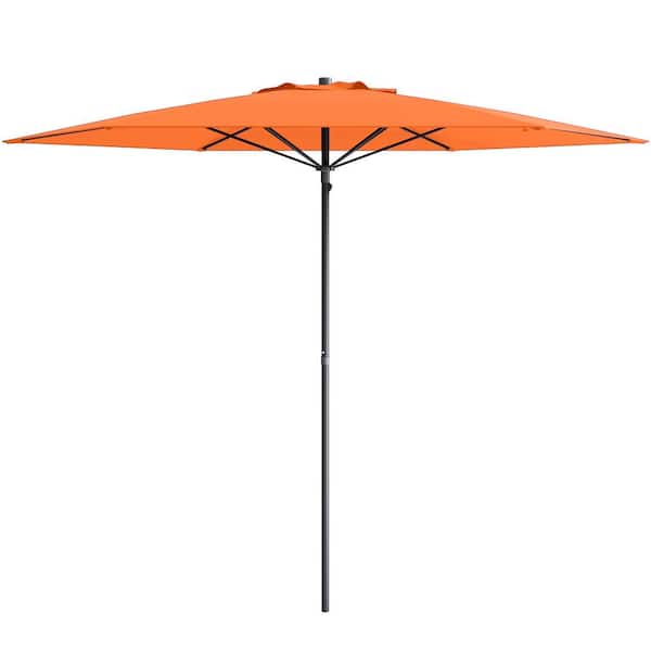 CorLiving 7.5 ft. Steel Beach Umbrella in Orange