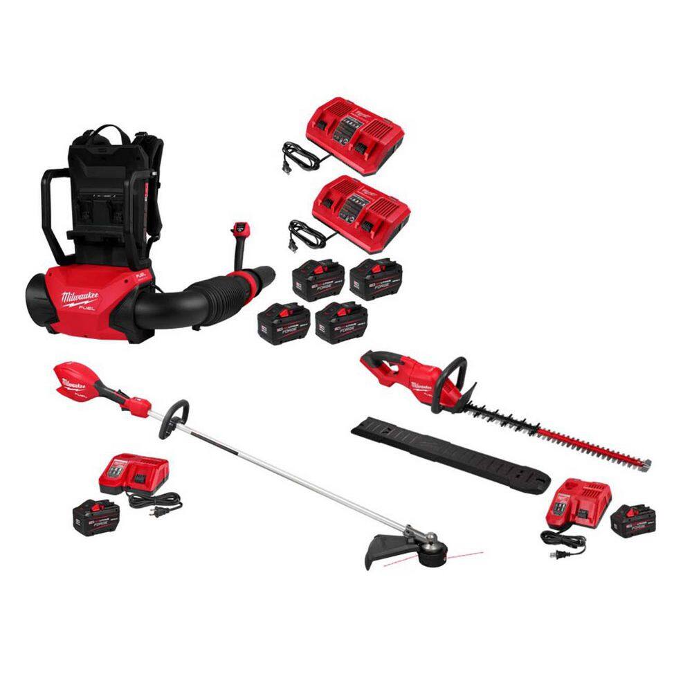 M18 FUEL 155 MPH 650 CFM 18V Brushless Cordless Dual Battery Backpack Blower Kit w/ M18 String Trimmer, M18 Edger price history on PriceWatchPro
