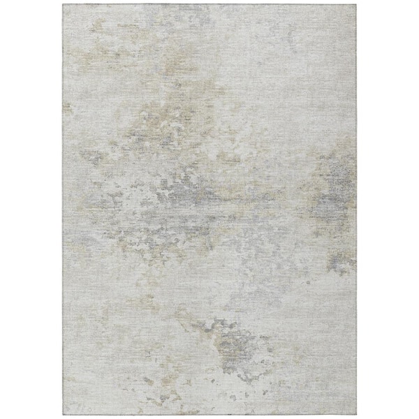 Addison Rugs Accord Ivory 10 ft. x 14 ft. Abstract Indoor/Outdoor Washable Area Rug