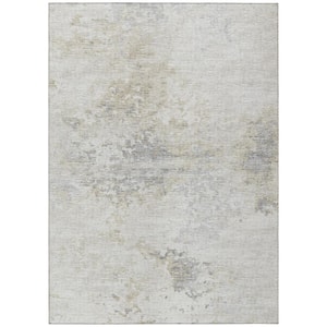 Accord Ivory 5 ft. x 7 ft. 6 in. Abstract Indoor/Outdoor Washable Area Rug