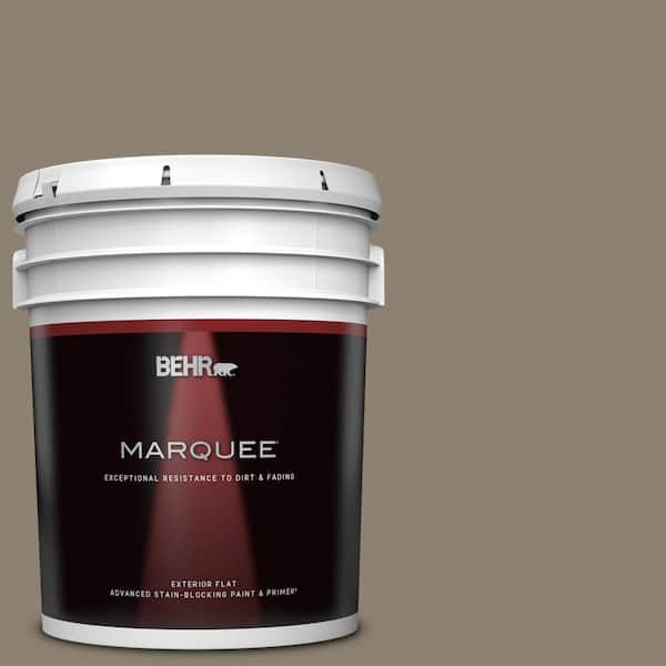 BEHR MARQUEE 5 gal. #720D-5 Mocha Accent Flat Exterior Paint & Primer