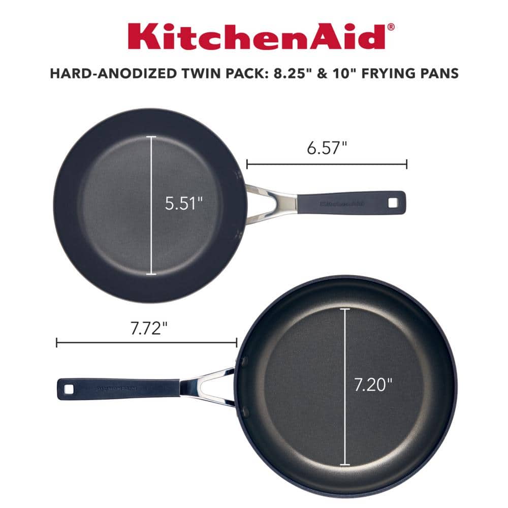 Onyx Hard Anodized Aluminum Nonstick Frying Pan Set, 2-Piece