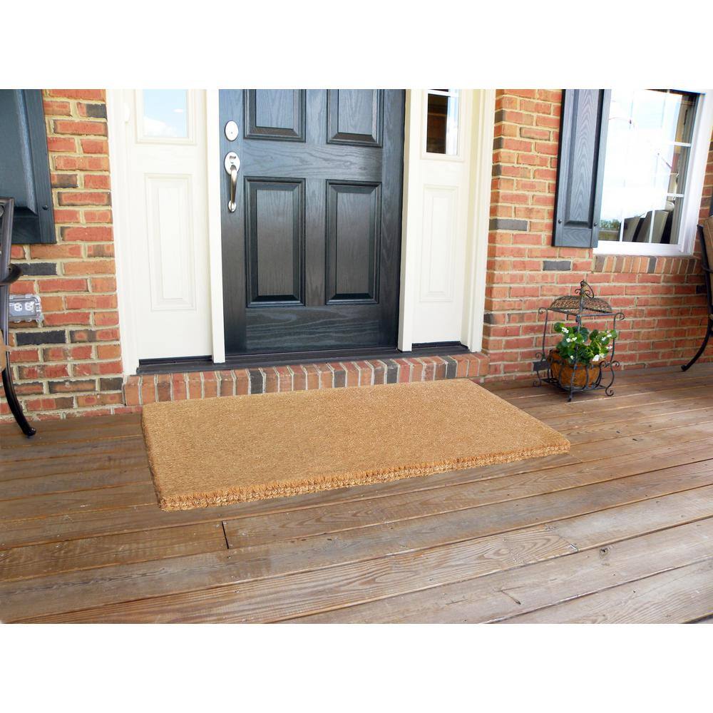 Personalized Luxe Coir Outdoor Doormat 24"x57" Handcrafted Fade-Resistant