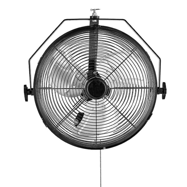 Black 14 in. 3-speed High Velocity Max. 2473 CFM, Waterproof Industrial Wall Fan for Warehouse, Greenhouse, Workshop