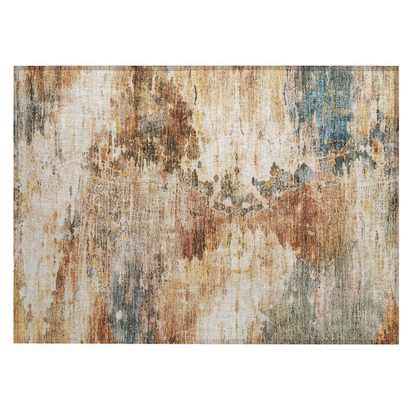 Chantille Machine Washable Indoor/Outdoor Abstract ACN2874 Paprika 2 ft. x 3 ft. Accent Rug