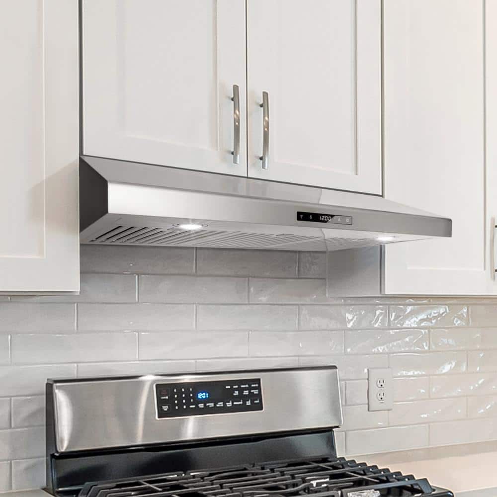 36-Inch Stainless Steel Under Cabinet Range Hood with LED Lights