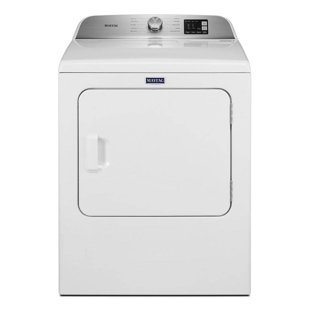 Maytag 7.0 cu. ft. 120-Volt White Gas Vented Dryer with Moisture Sensing