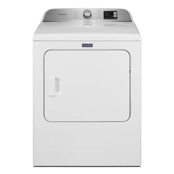 Maytag 7.0 cu. ft. 120-Volt White Gas Vented Dryer with Moisture Sensing