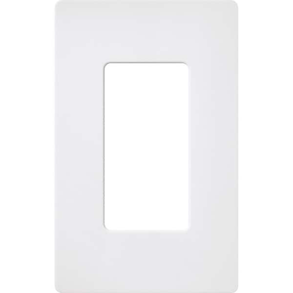 Lutron Claro 1 Gang Wall Plate for Decorator/Rocker Switches, Satin, Snow (SC-1-SW) (1-Pack)