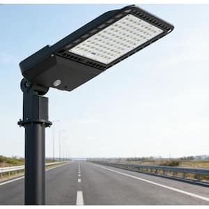 300-Watt Equivalent Integrated LED Bronze Parking Lot Light 5000K 39000 Lumen Floodlight w/Photocell IP65 (2pack)