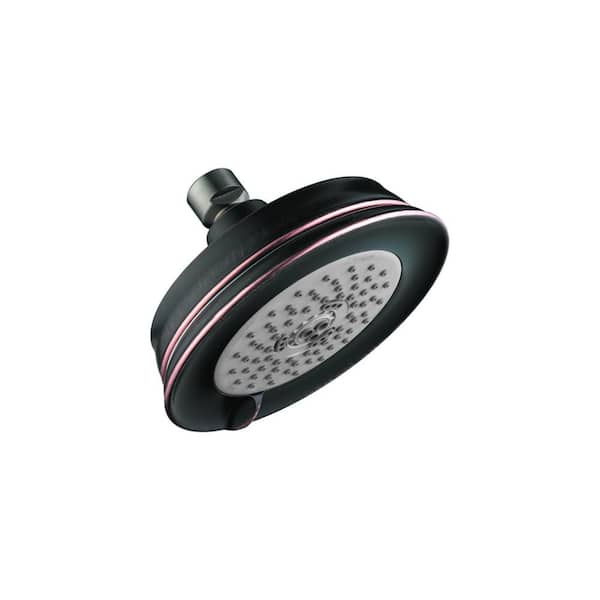 Hansgrohe Croma C 100 3-Spray Patterns 2.5 GPM 5.25 in. Wall Mount Fixed Showerhead in Rubbed Bronze