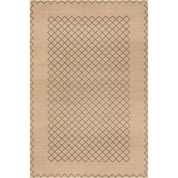 nuLOOM Rosita Tribal Trellis EasyJute Machine Washable Natural 4 ft. x