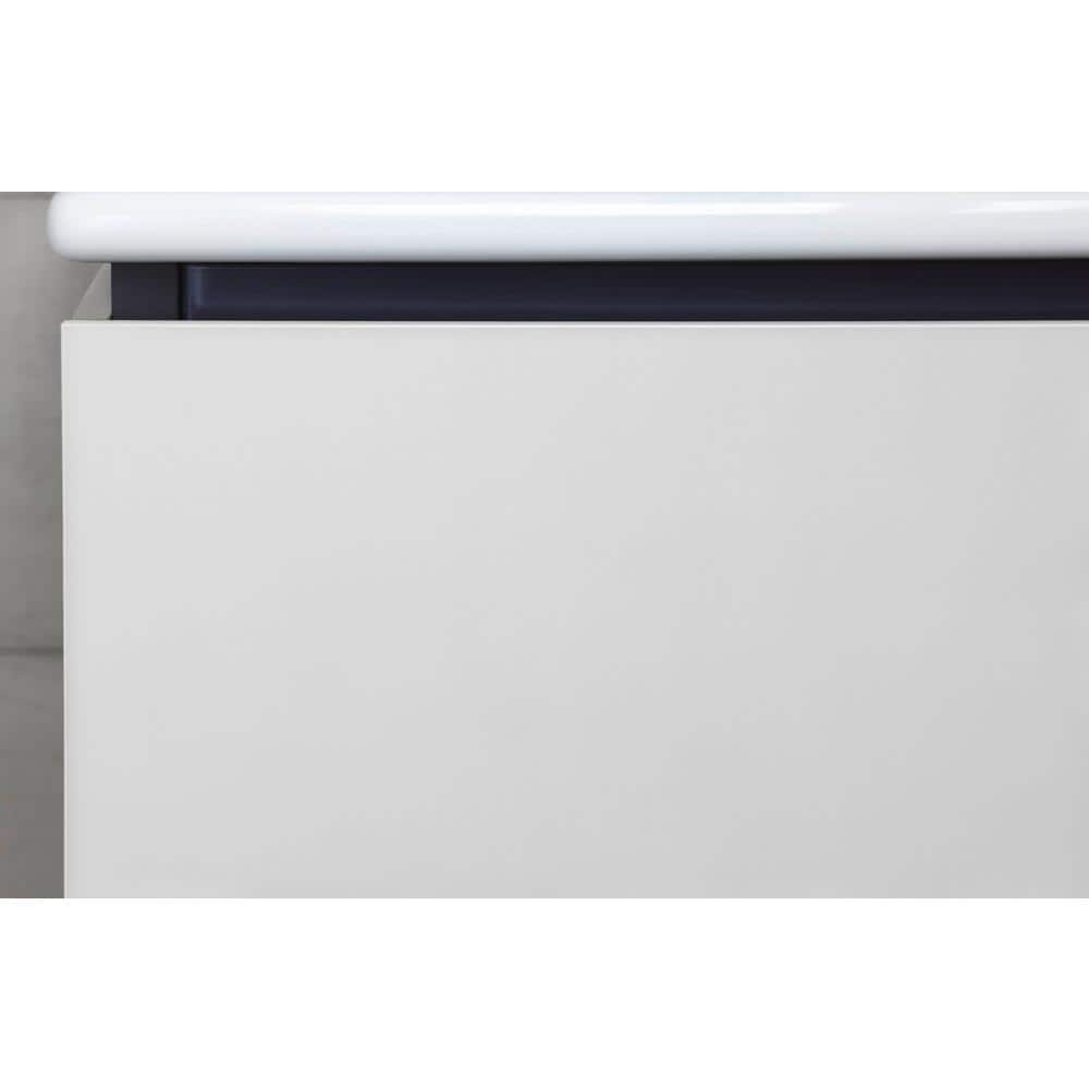 24.38'' White Wall-Mounted Single Bathroom Vanity