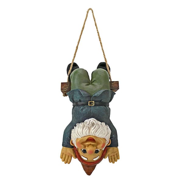 Design Toscano 11 in. H Alfie the Acrobat Swinging Gnome Statue