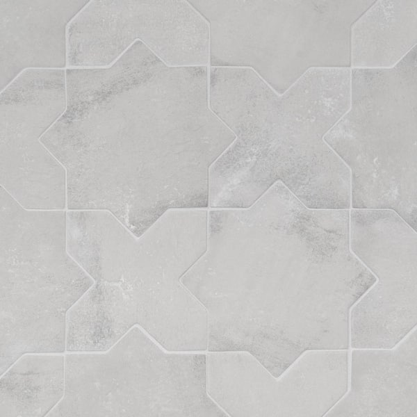 Ivy Hill Tile Tripoli Star-Crossed Dove Gray 6.1 in. x 11.9 in. Terracotta Look Porcelain Floor and Wall Tile (8.26 sq. ft./Case)