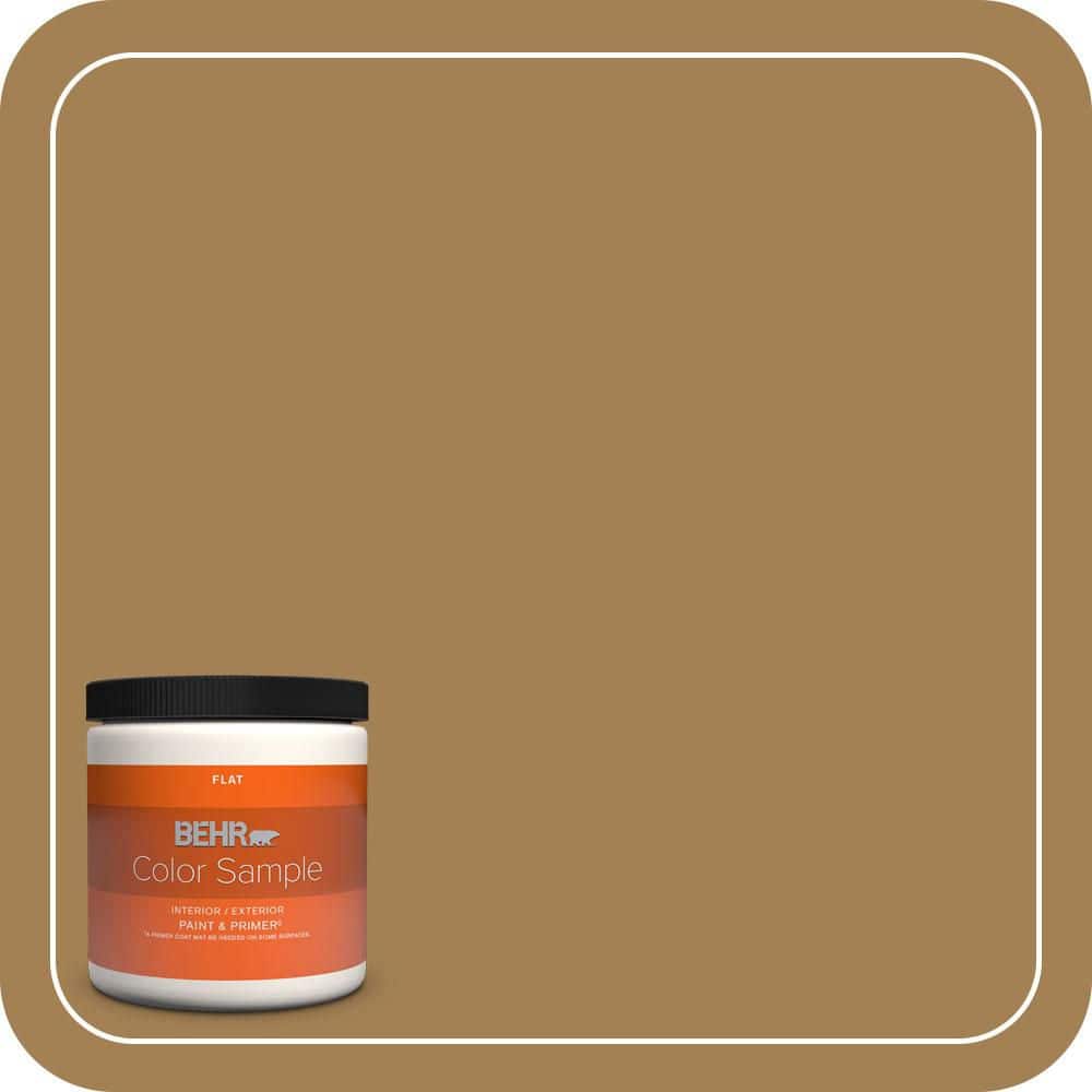 8 oz. #MQ2-14 Lavish Gold Flat Interior/Exterior Paint & Primer Color Sample price history on PriceWatchPro