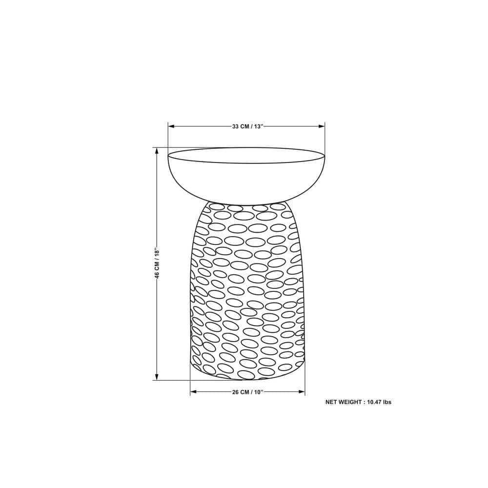 Boyd Black Mango Wood Round Accent Table