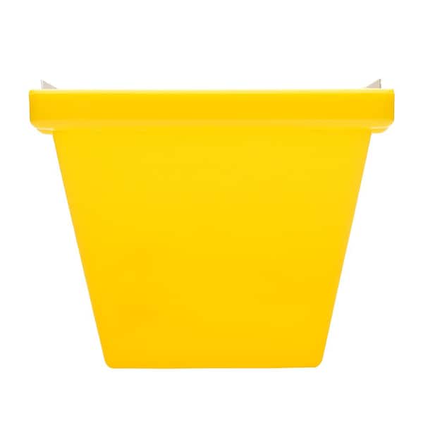 12 in. Heavy Duty Textured Plastic Yellow Plastic Mud Pan
