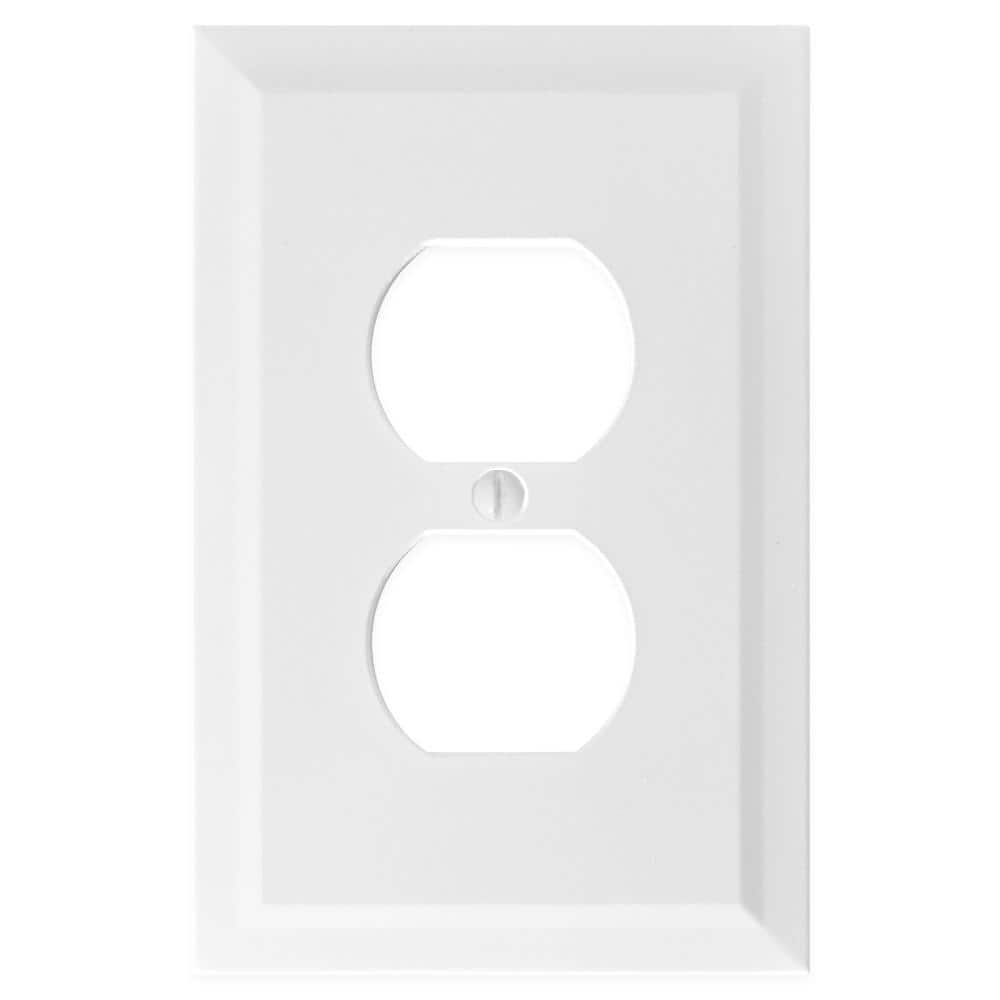 1-Gang Duplex Bevel Bright White Satin Wall Plate price history on PriceWatchPro