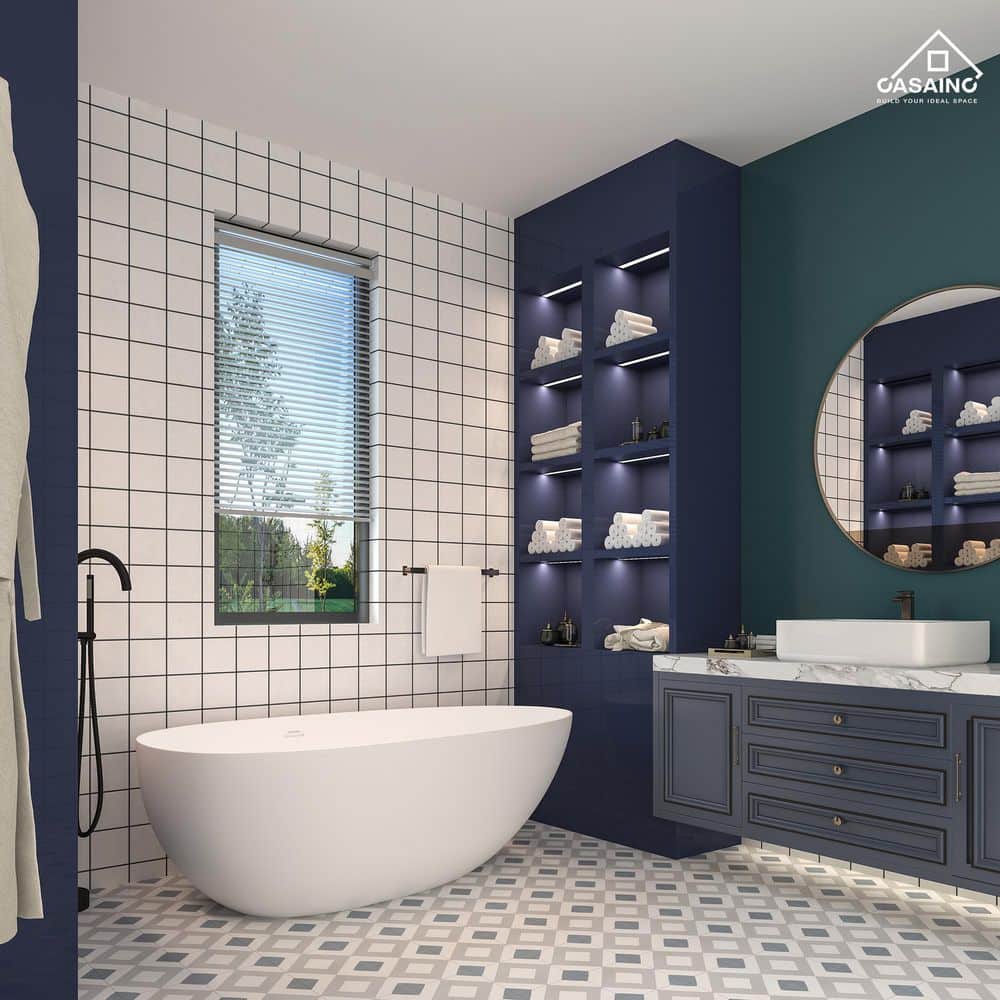 71'' White Acrylic Oval Freestanding Soaking Bathtub