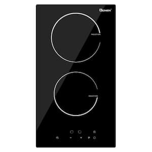 12 in. Built-in Induction Cooktop in Black with 2 Elements