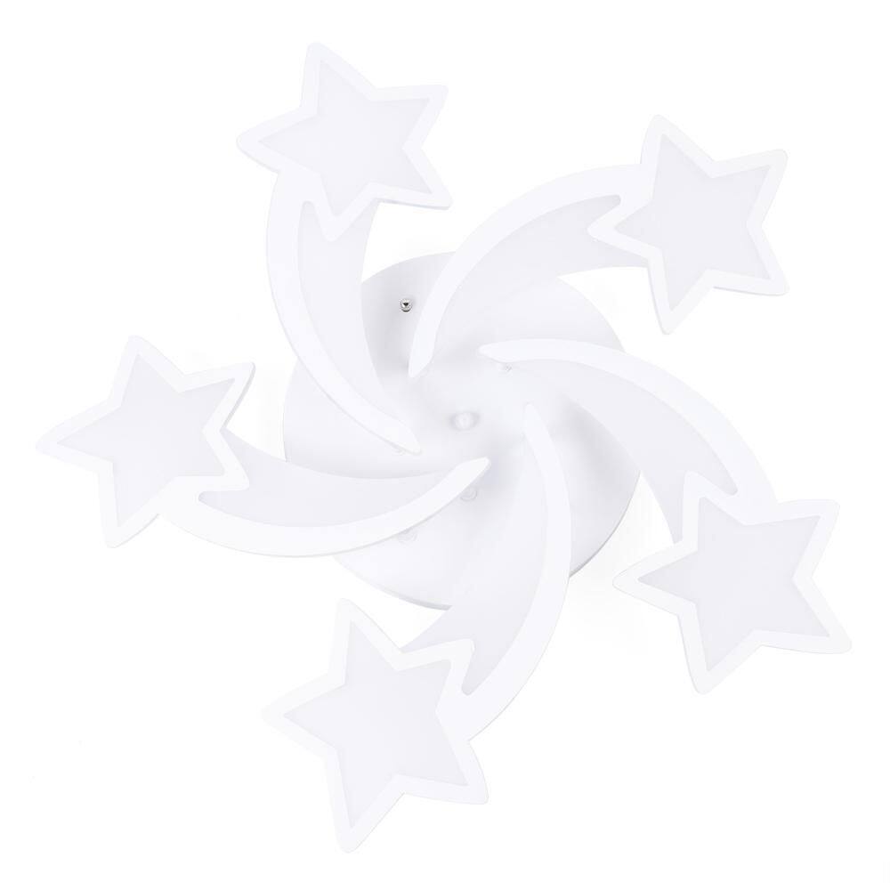 28 in. 1 Light White Modern LED Semi-Flush Mount Ceiling Light for Bedroom Living Room (White Light) price history on PriceWatchPro