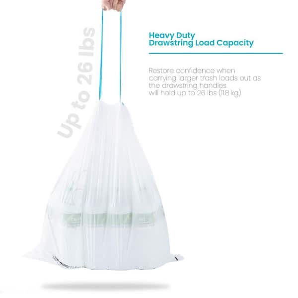 Home Zone Living 8 Gallon Drawstring Trash Bags, 30 Liter Dual Recycling  Liners, 60 Bags 