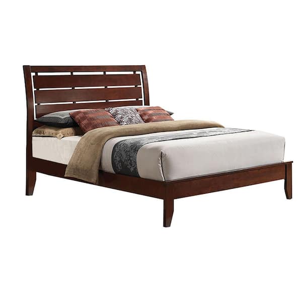 Acme Furniture Ilana Brown Wood Frame King Platform Bed